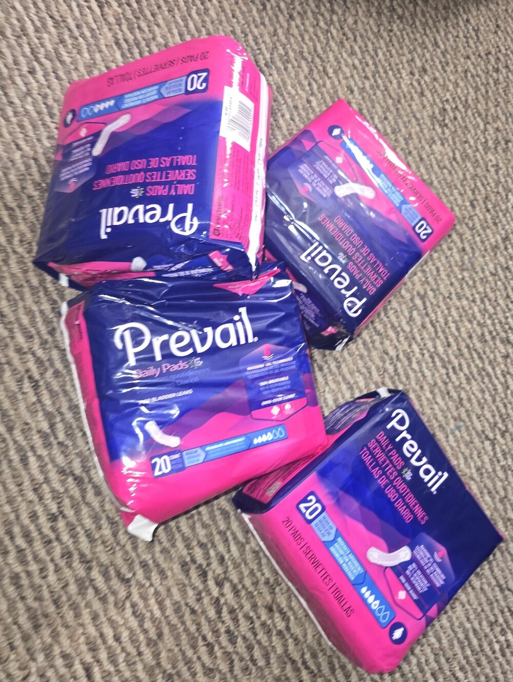 Prevail Daily Pads Pack - Pink & Navy (20ct)